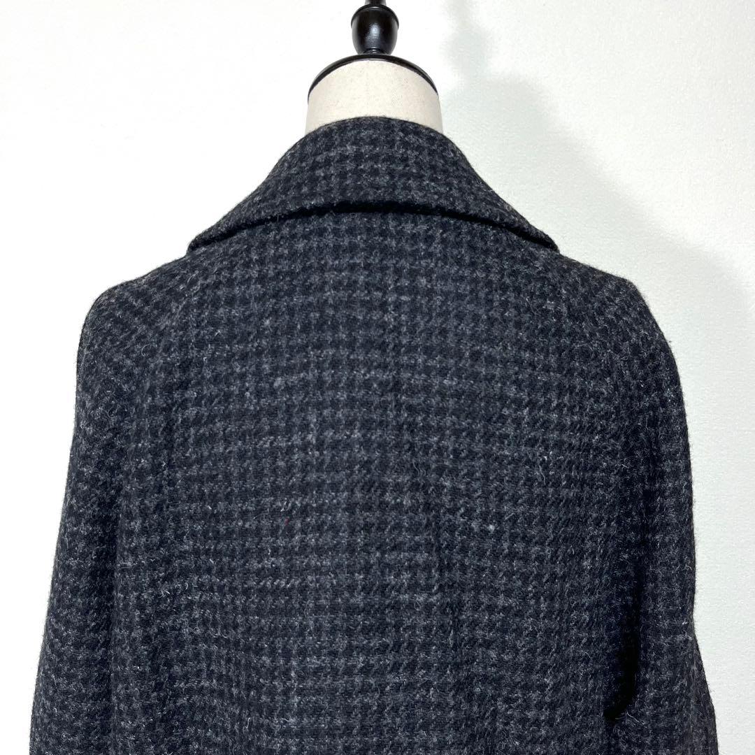 マーガレットハウエル ハリスツイード チェスターコート 格子柄 ウール I