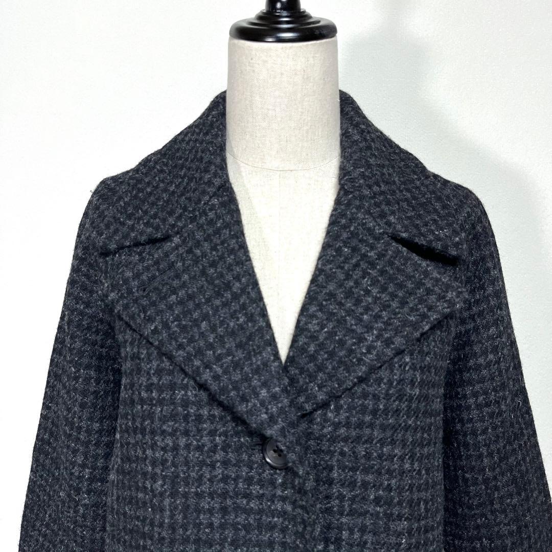 マーガレットハウエル ハリスツイード チェスターコート 格子柄 ウール I