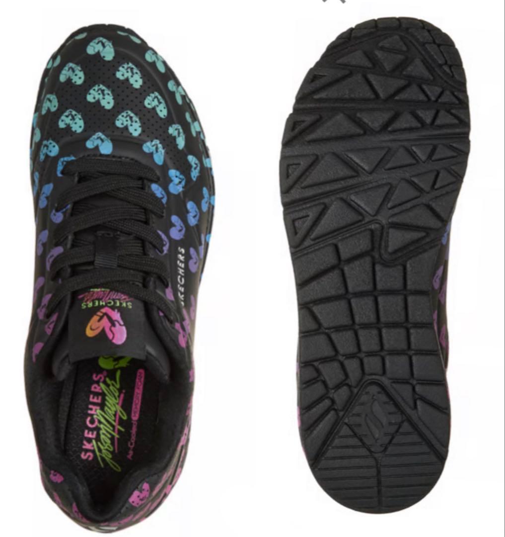 新品激レアスケッチャーズ24.5コラボスニーカーカラフルハート UNOエアソール