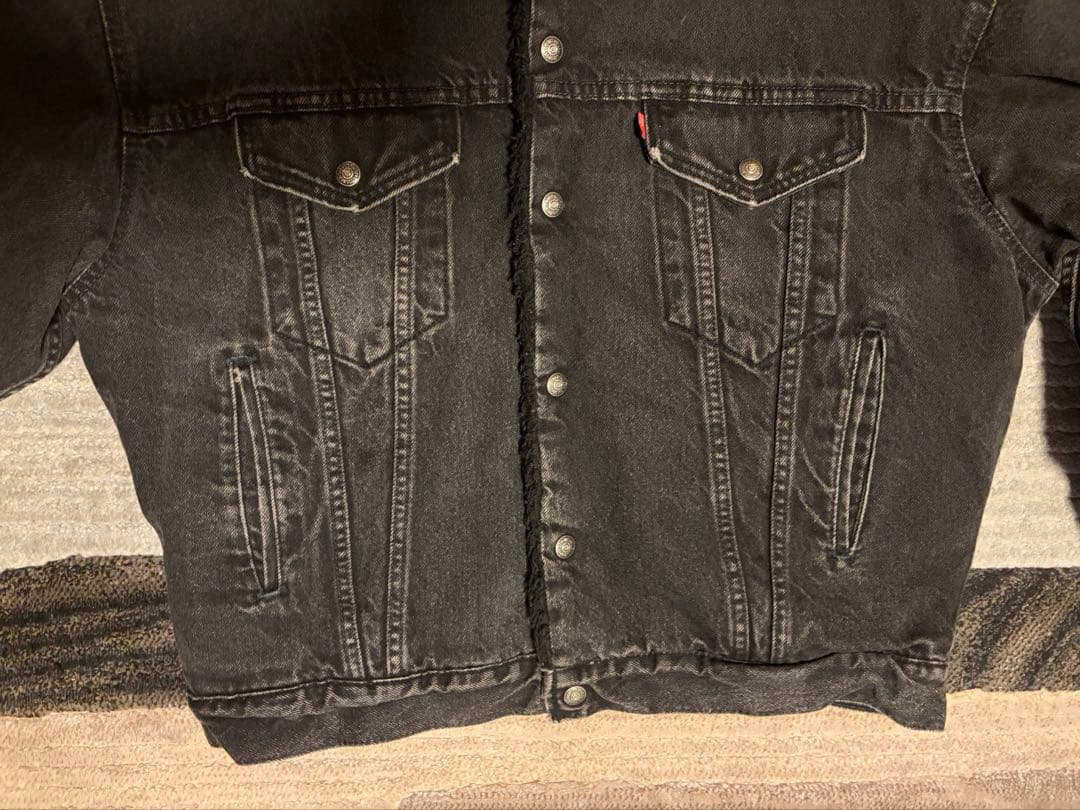 Levi's ボア ブラックデニムジャケット ヴィンテージ M 90s