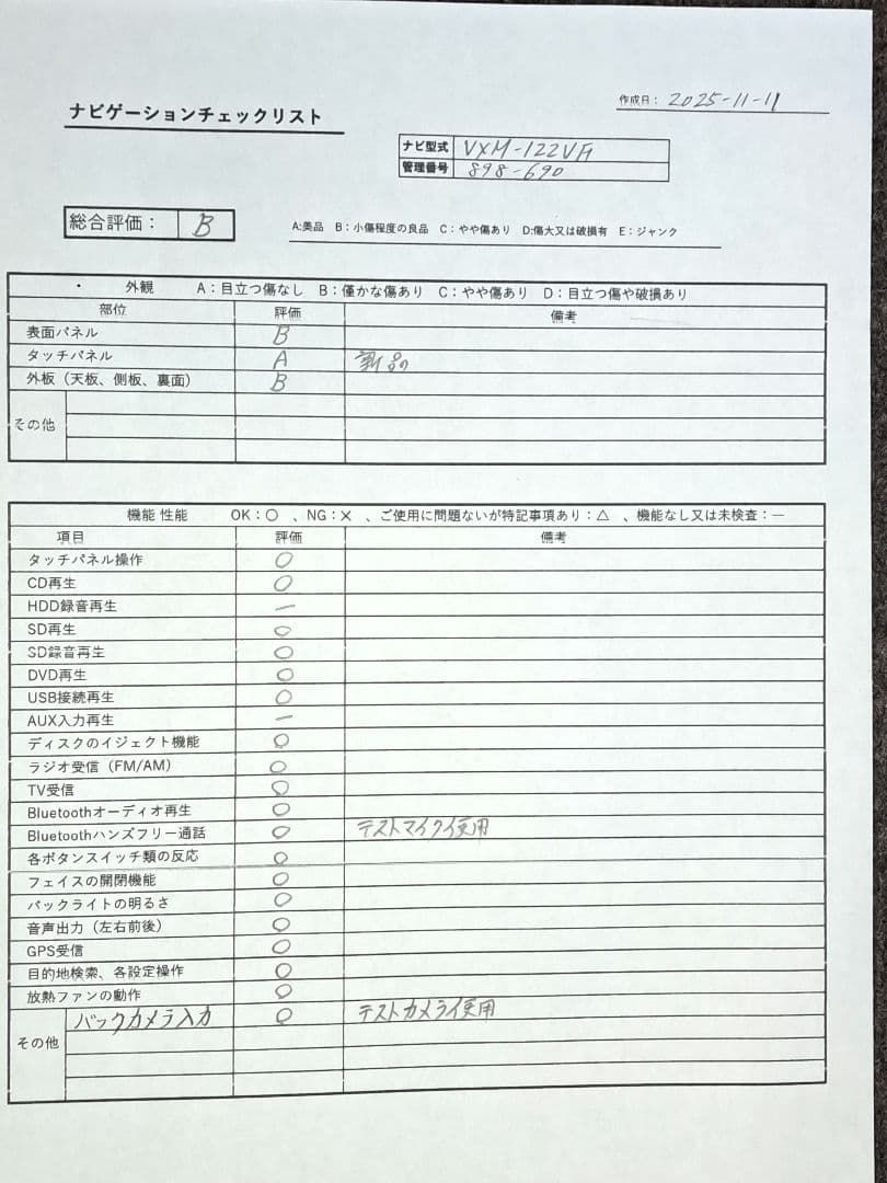 タッチ新品!★ホンダ純正 VXM-122VF BT対応・DVD・地デジ★動作良好