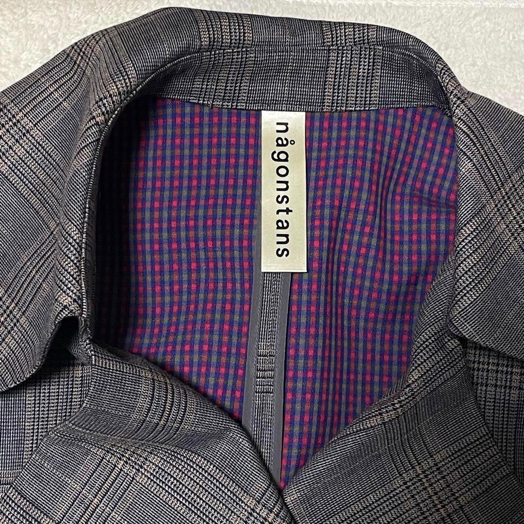687 希少•新品nagonstansトレンチコート チェック柄 グレー 38
