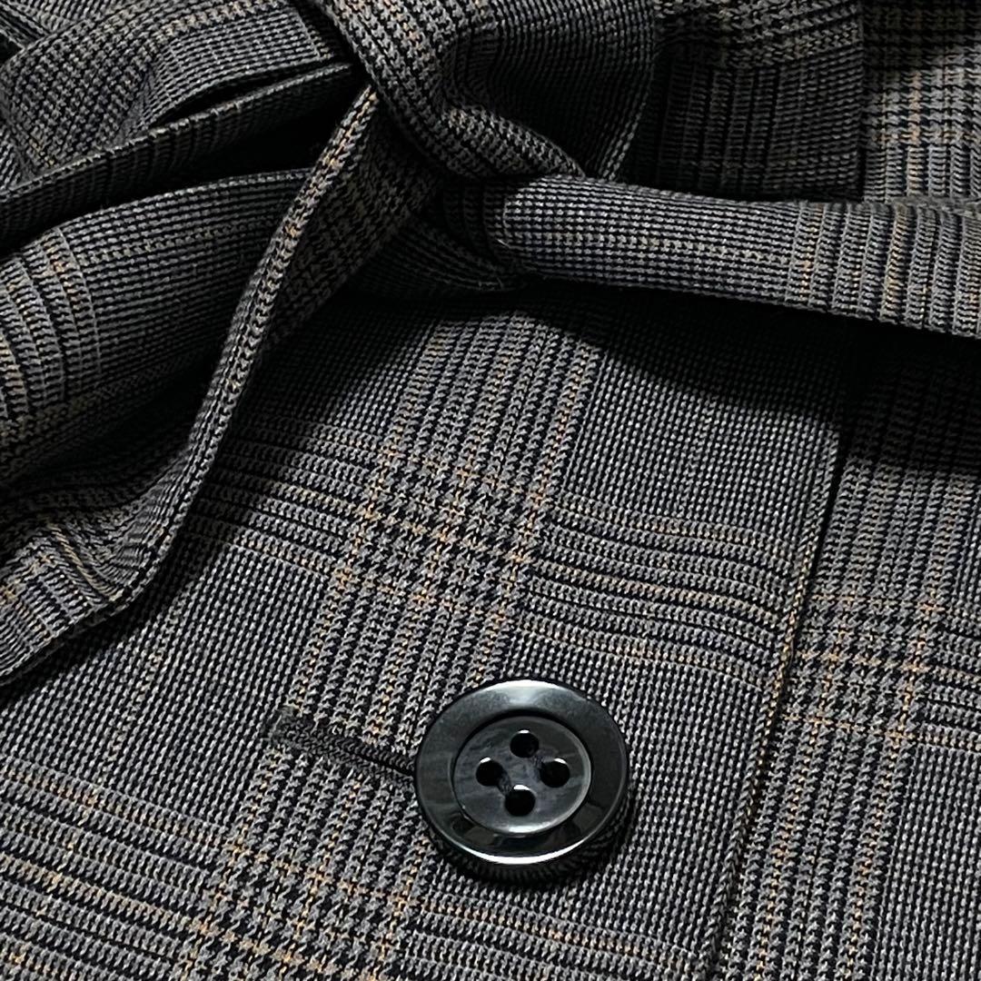 687 希少•新品nagonstansトレンチコート チェック柄 グレー 38