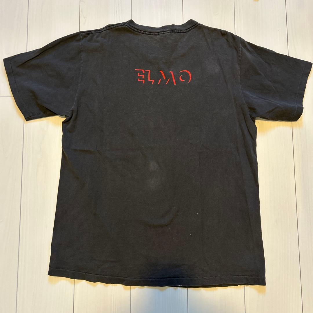 90'sセサミストリート　エルモ　シャドービックフェイス　tシャツ フェード　Ｌ