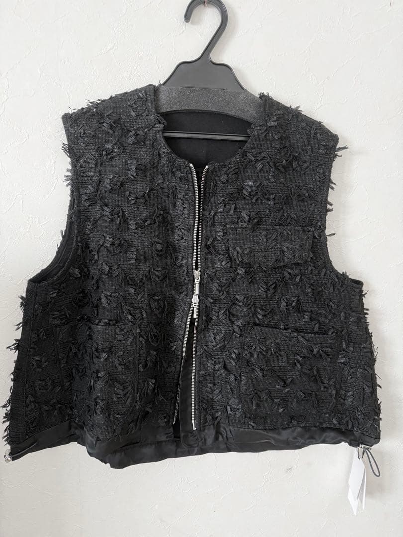 新品！Vin ジャガードダブルジップジレ ブラック　ヤマダヤ　スコットクラブ