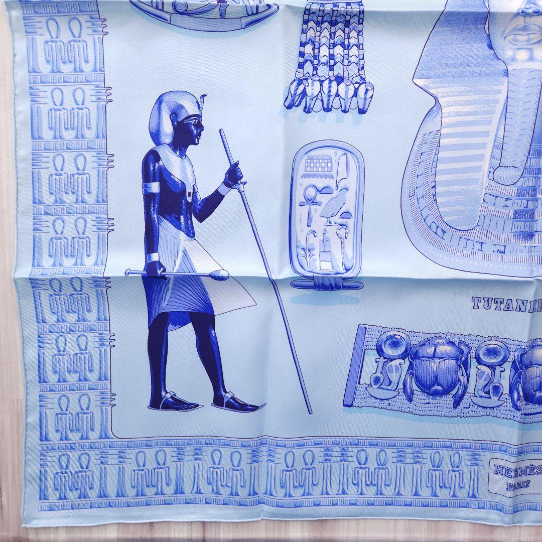 HERMES カレ90 TUTANKHAMUN シルクスカーフ エルメス