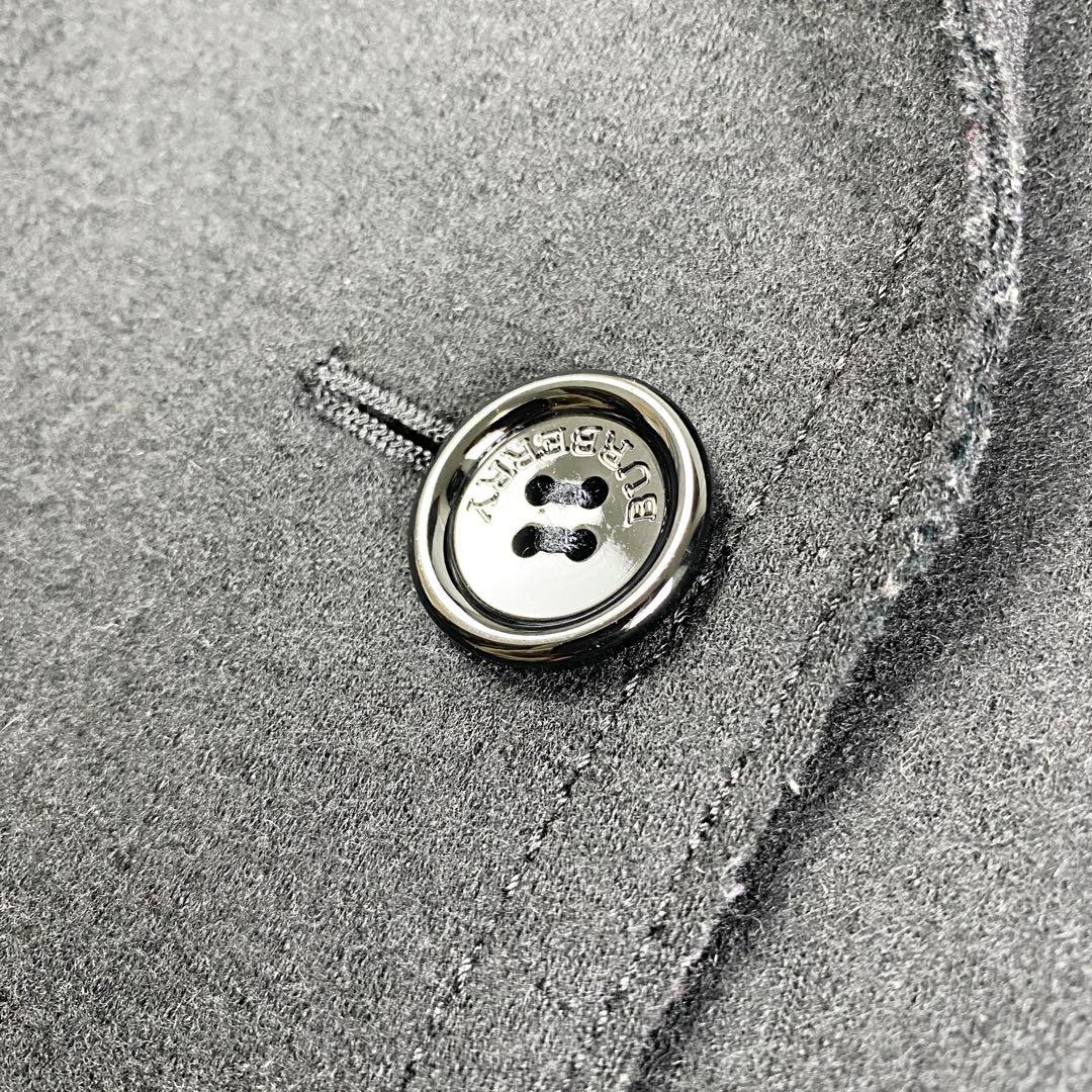 【美品】バーバリー アンゴラ混 テーラードジャケット ノバチェック 40 黒