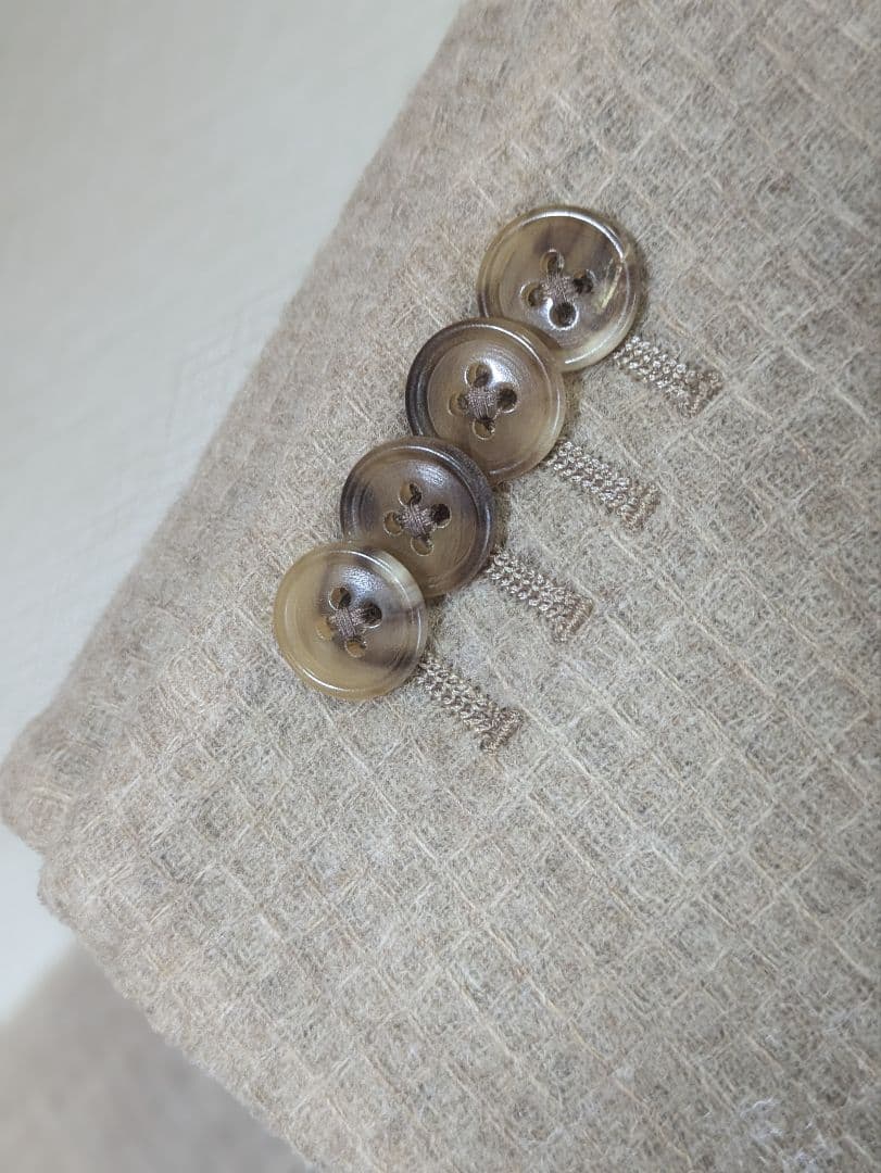 ベルベスト メンズチェスターコート ベージュ 50 ダブルフェイス