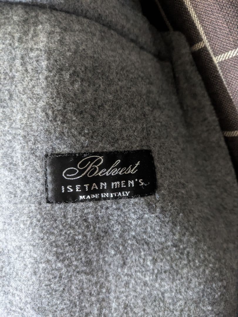 ベルベスト メンズチェスターコート ベージュ 50 ダブルフェイス