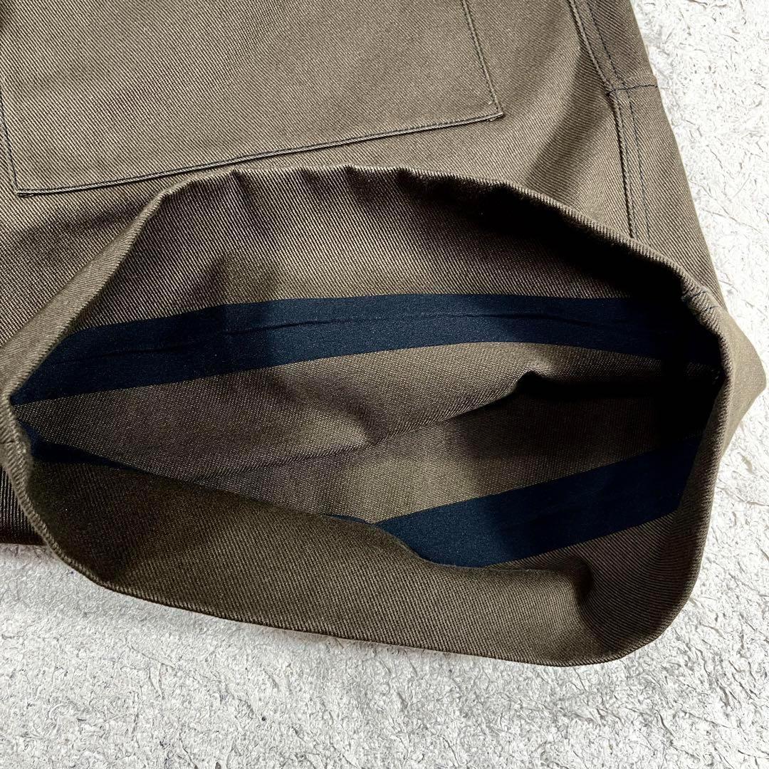 ✨極美品 マックスマーラ ベルテッド2タックワイドカーゴパンツ カーキ 40