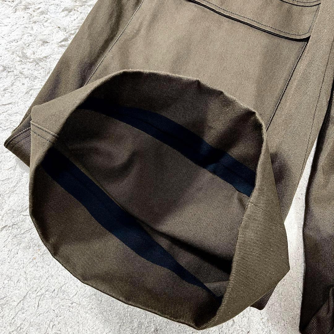 ✨極美品 マックスマーラ ベルテッド2タックワイドカーゴパンツ カーキ 40