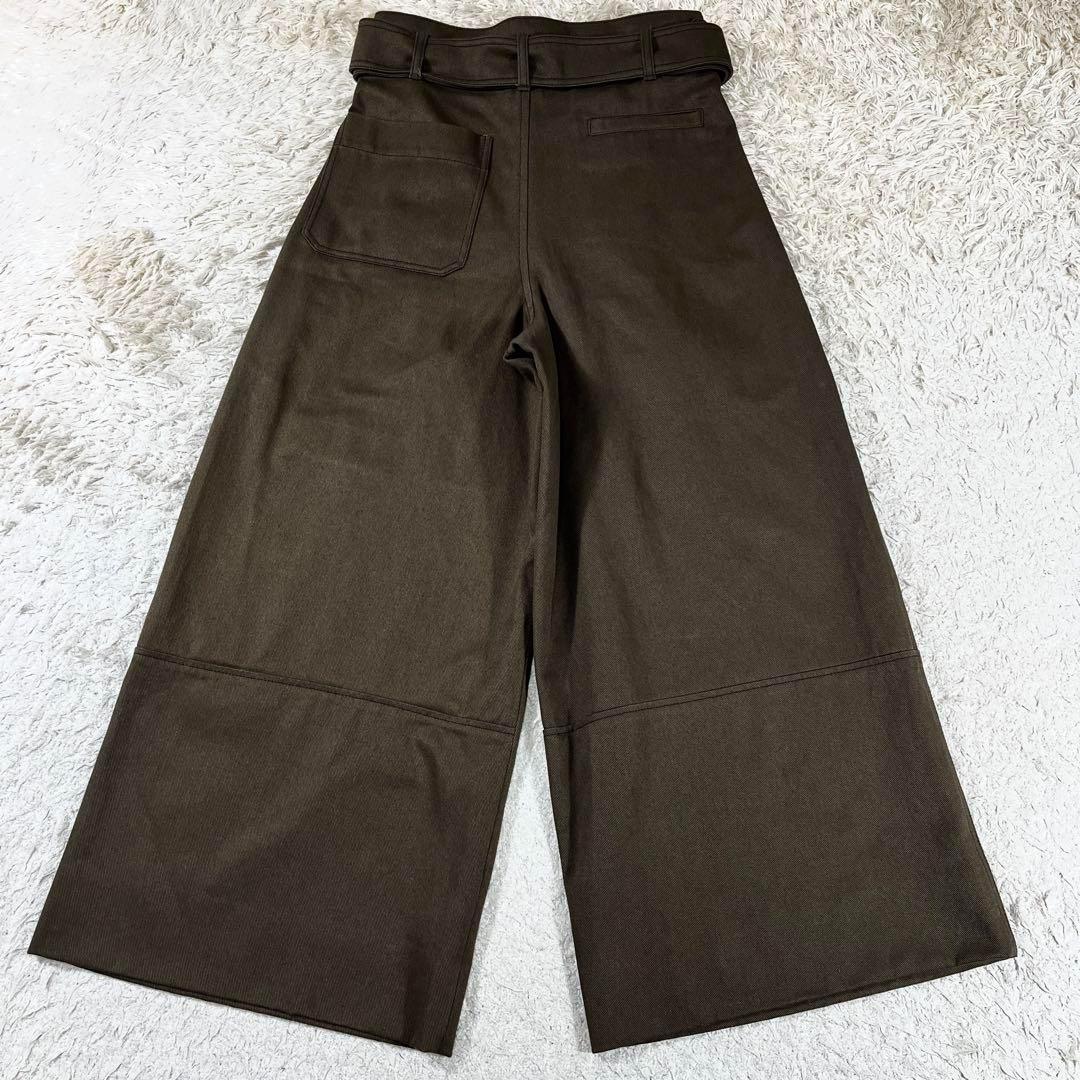 ✨極美品 マックスマーラ ベルテッド2タックワイドカーゴパンツ カーキ 40