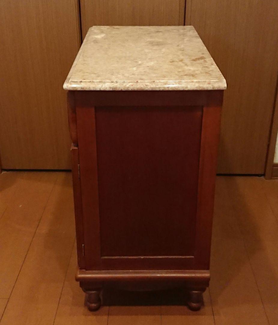 英国アンティーク マーブルトップキャビネット 大理石