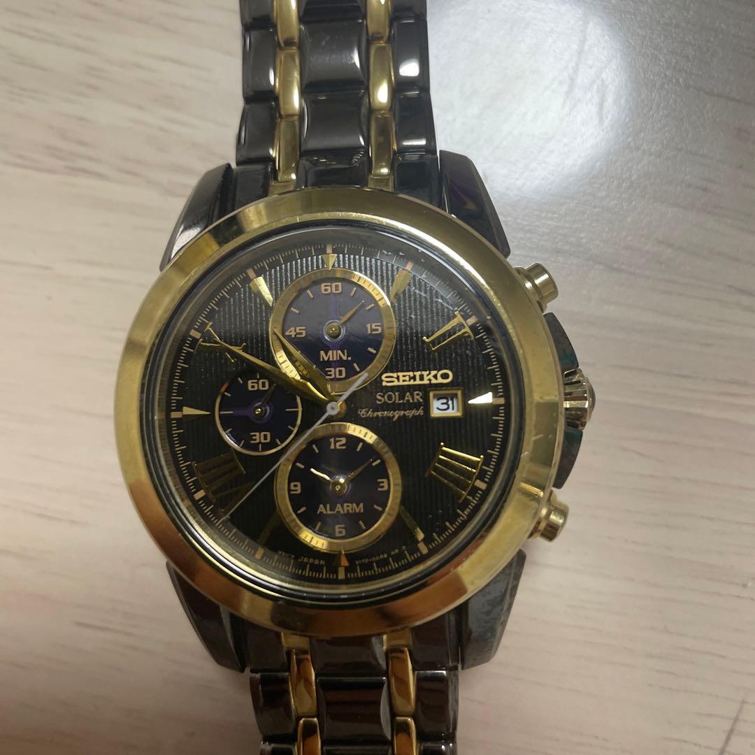 SEIKO 黒金　時計