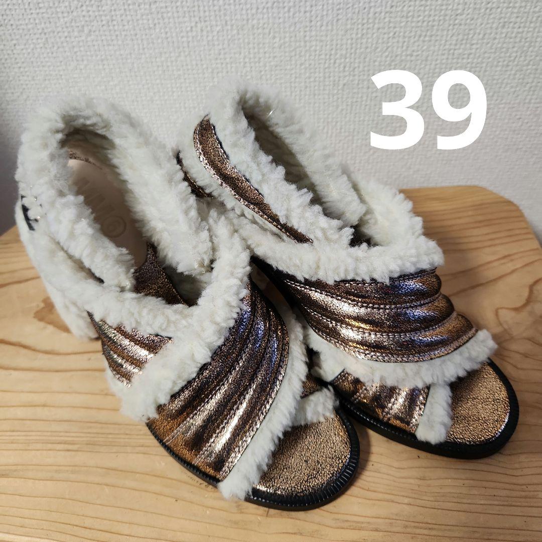 MM6 Maison Margiela メタリックファーシュー