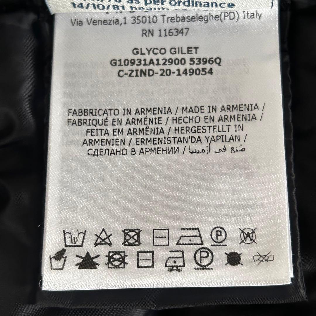 新品同様 モンクレール ライトダウンベスト GLYCO TG0 ブラック