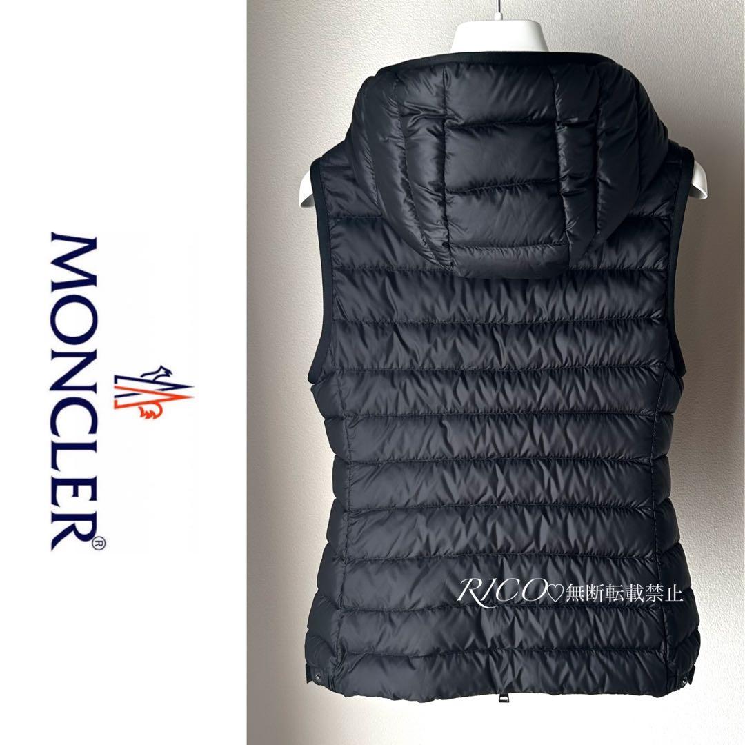 新品同様 モンクレール ライトダウンベスト GLYCO TG0 ブラック