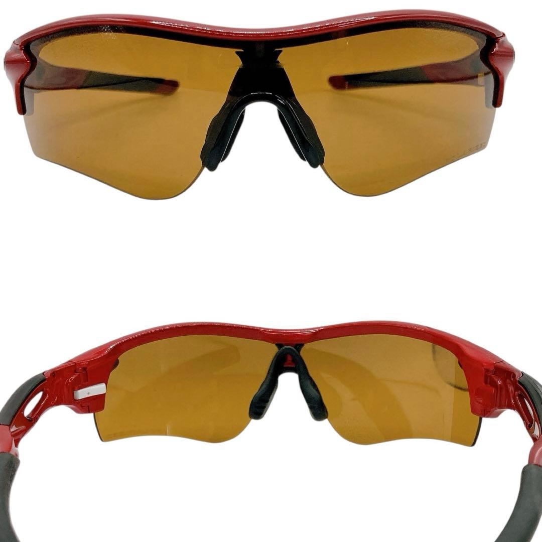 極美品✨OAKLEY RADARLOCK 偏光レンズ　レッド　付属品完備