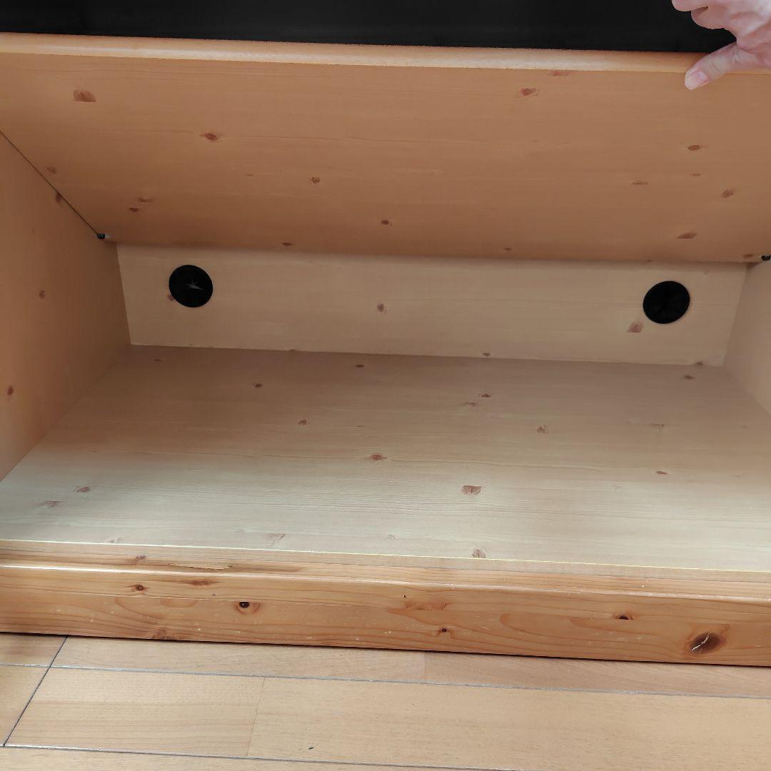 木製テレビ台 ガラス扉付き