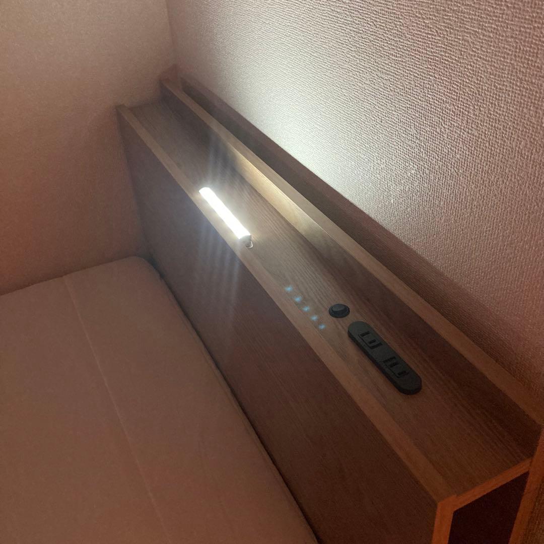 ★専用★《引取限定》ニトリ 収納ベッド & マットレス ライト◦コンセント付き