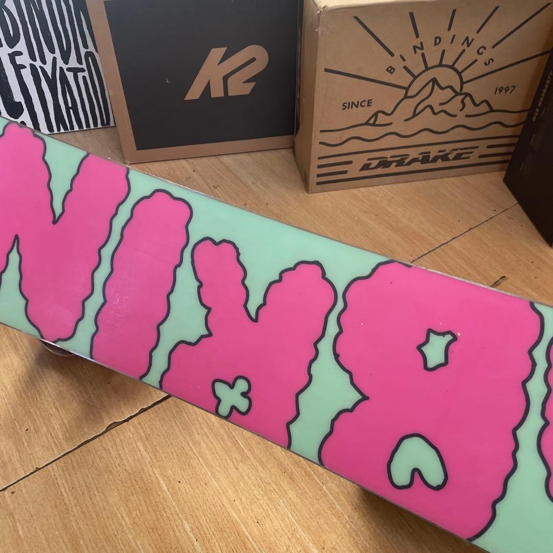 SABRINA×RIDE　サブリナ　バイン付スノーボードセット　スヌーピーコラボ