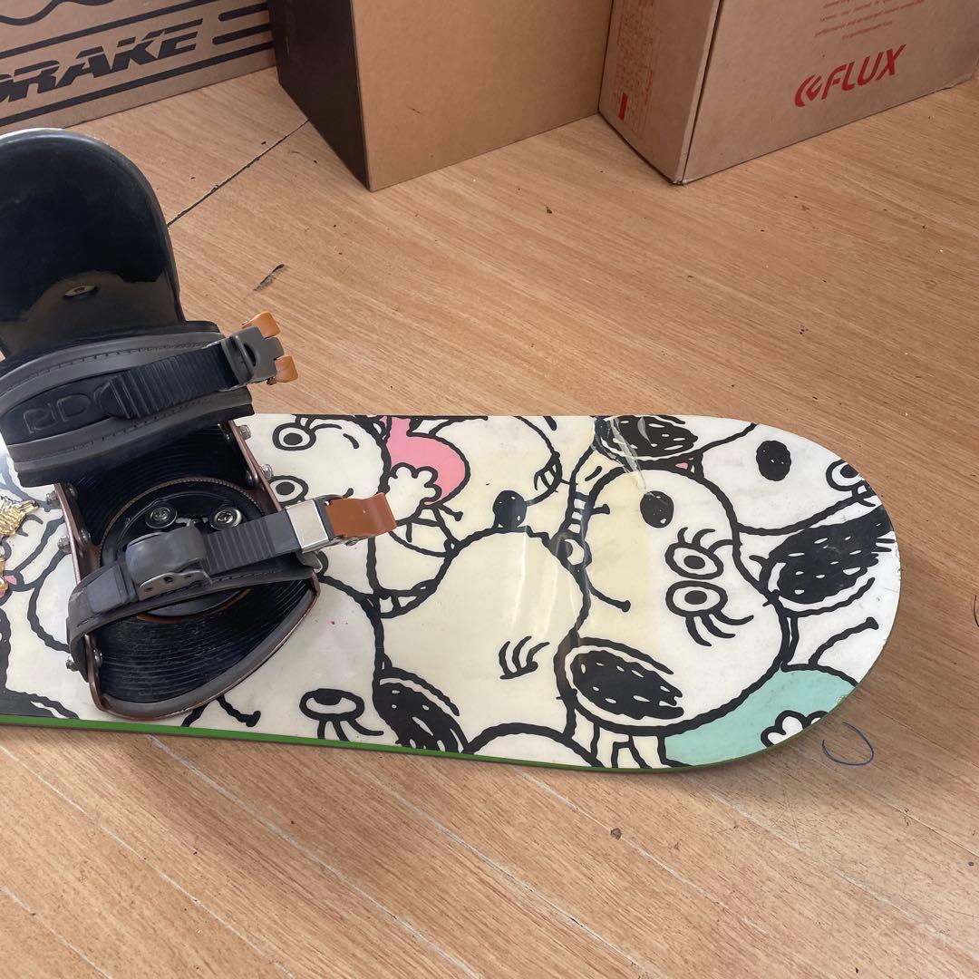 SABRINA×RIDE　サブリナ　バイン付スノーボードセット　スヌーピーコラボ