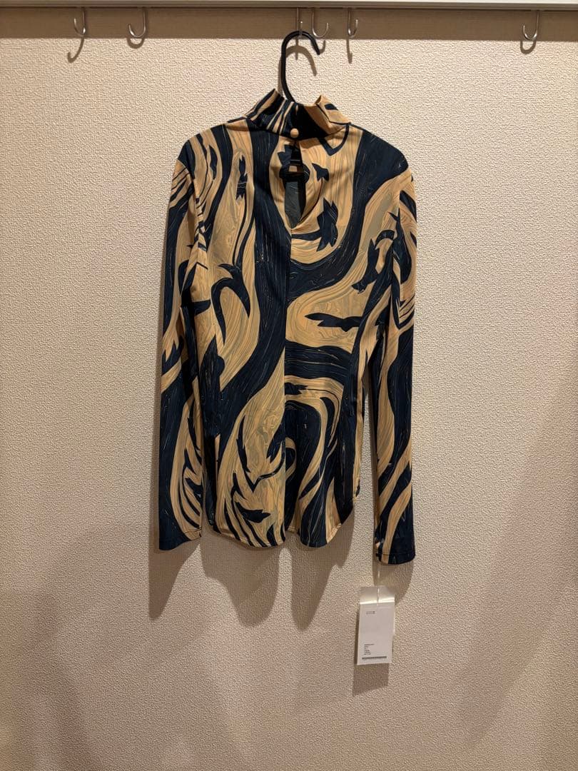 ス*ル様 mame Marble Print Jersey High Neck