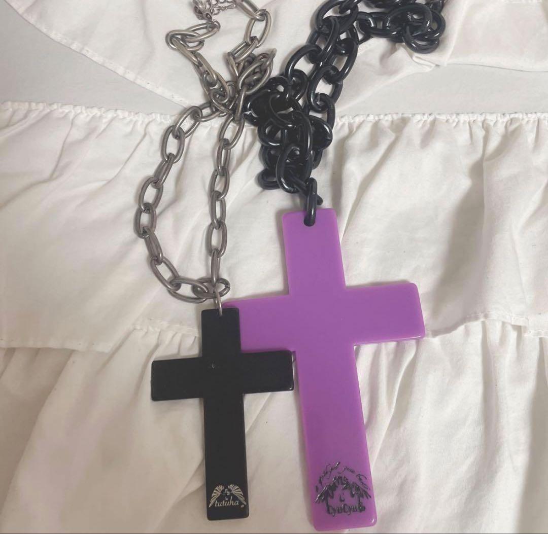 GLAVIL tutuha ビッグ クロスネックレス シルバー