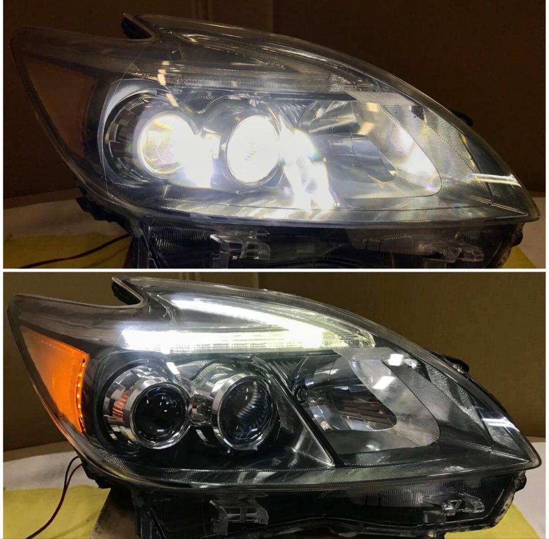 30 プリウス 後期LEDヘッドライト US ワンオフ加工 前期 zvw30