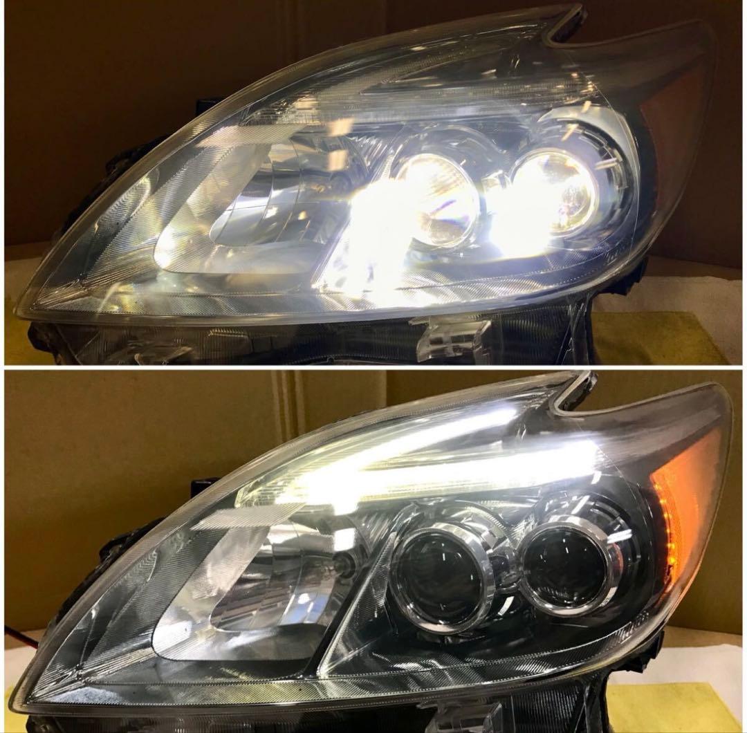 30 プリウス 後期LEDヘッドライト US ワンオフ加工 前期 zvw30
