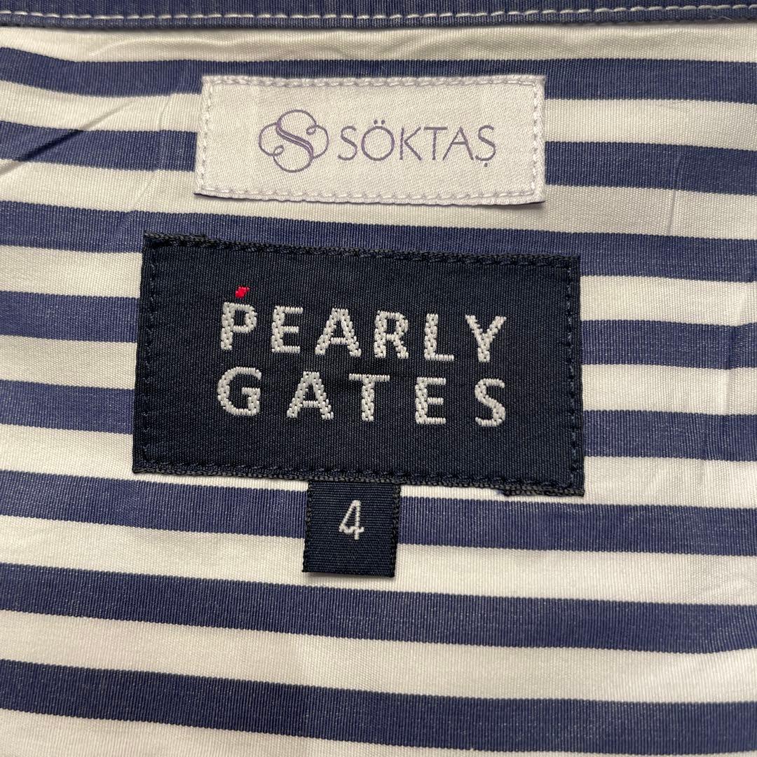 PEARLY GATES SOKTAS 長袖シャツ ストライプ メンズ4