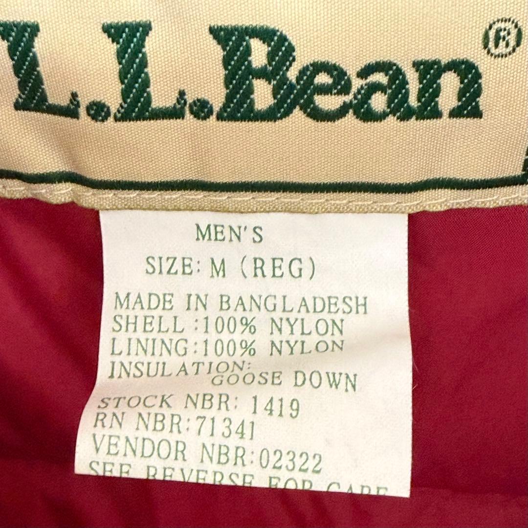 L.L.Bean ダウンベスト 赤 メンズ Mサイズ