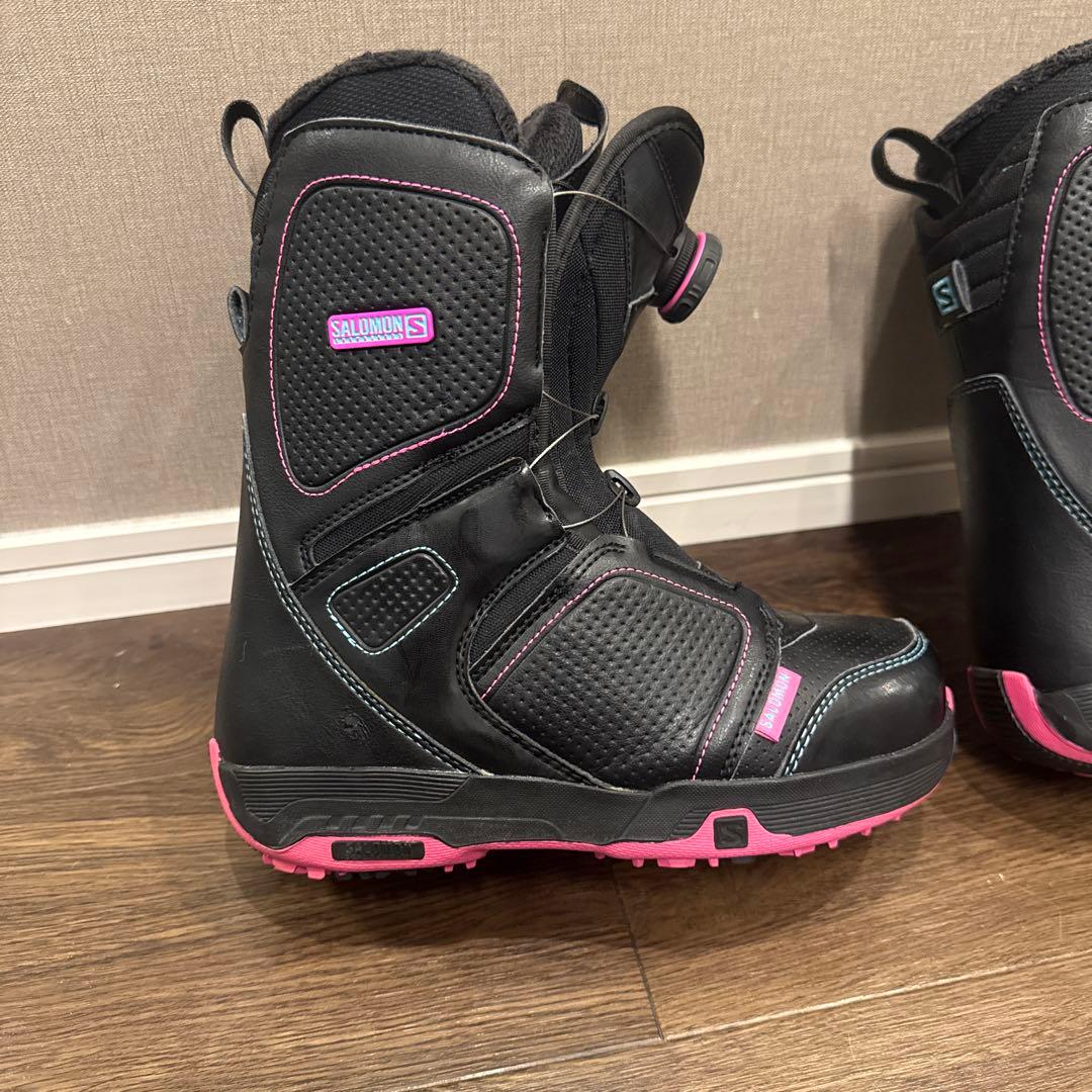 Salomon 女性用 スノーボードブーツ ブラック/ピンク 23.5cm