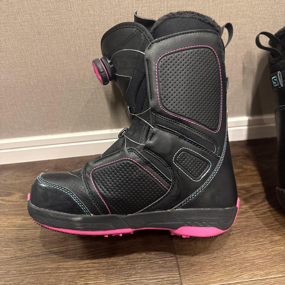 Salomon 女性用 スノーボードブーツ ブラック/ピンク 23.5cm
