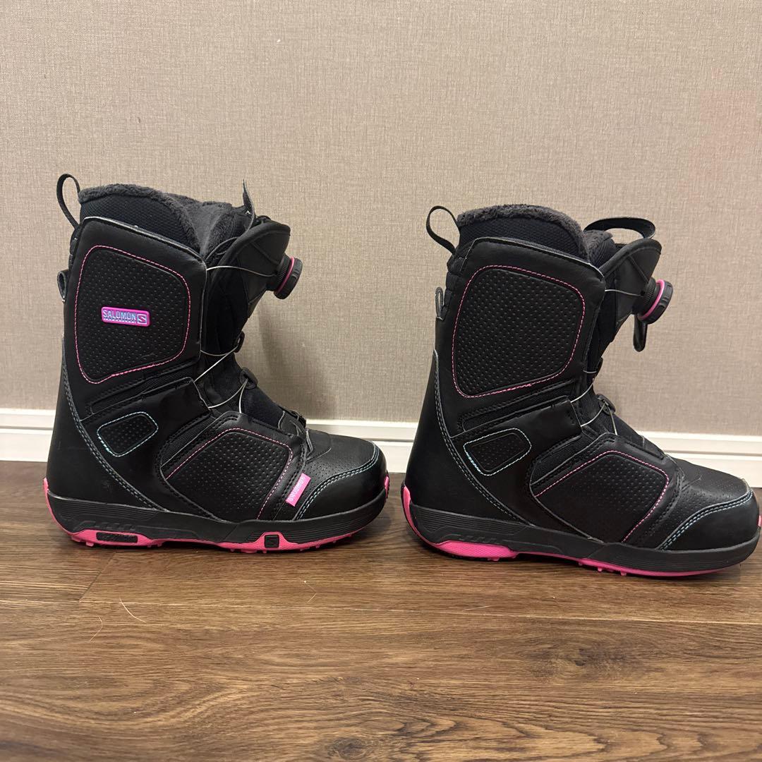 Salomon 女性用 スノーボードブーツ ブラック/ピンク 23.5cm