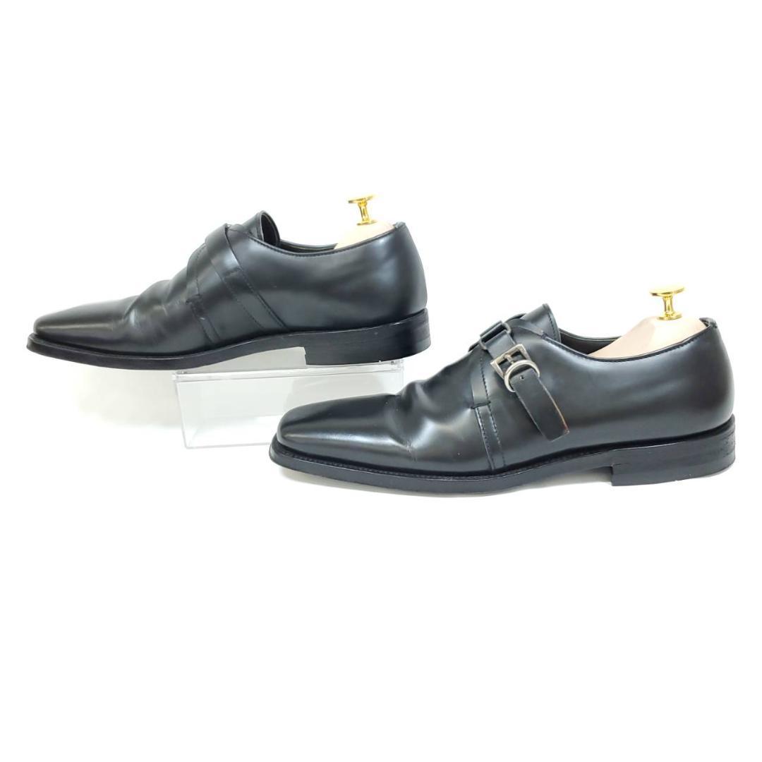 プラダ　激レア　ヴィンテージ　スクエアトゥ　モンクストラップ　美品　25.5cm