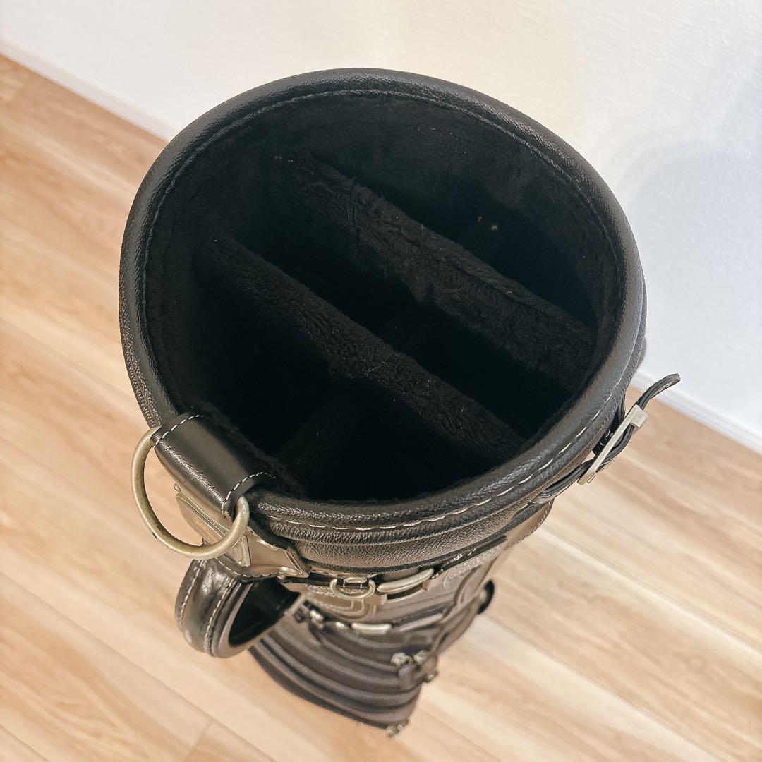 ✨送料無料✨ バーバリー ゴルフ キャディバッグ ゴルフバッグ レザー ブラック