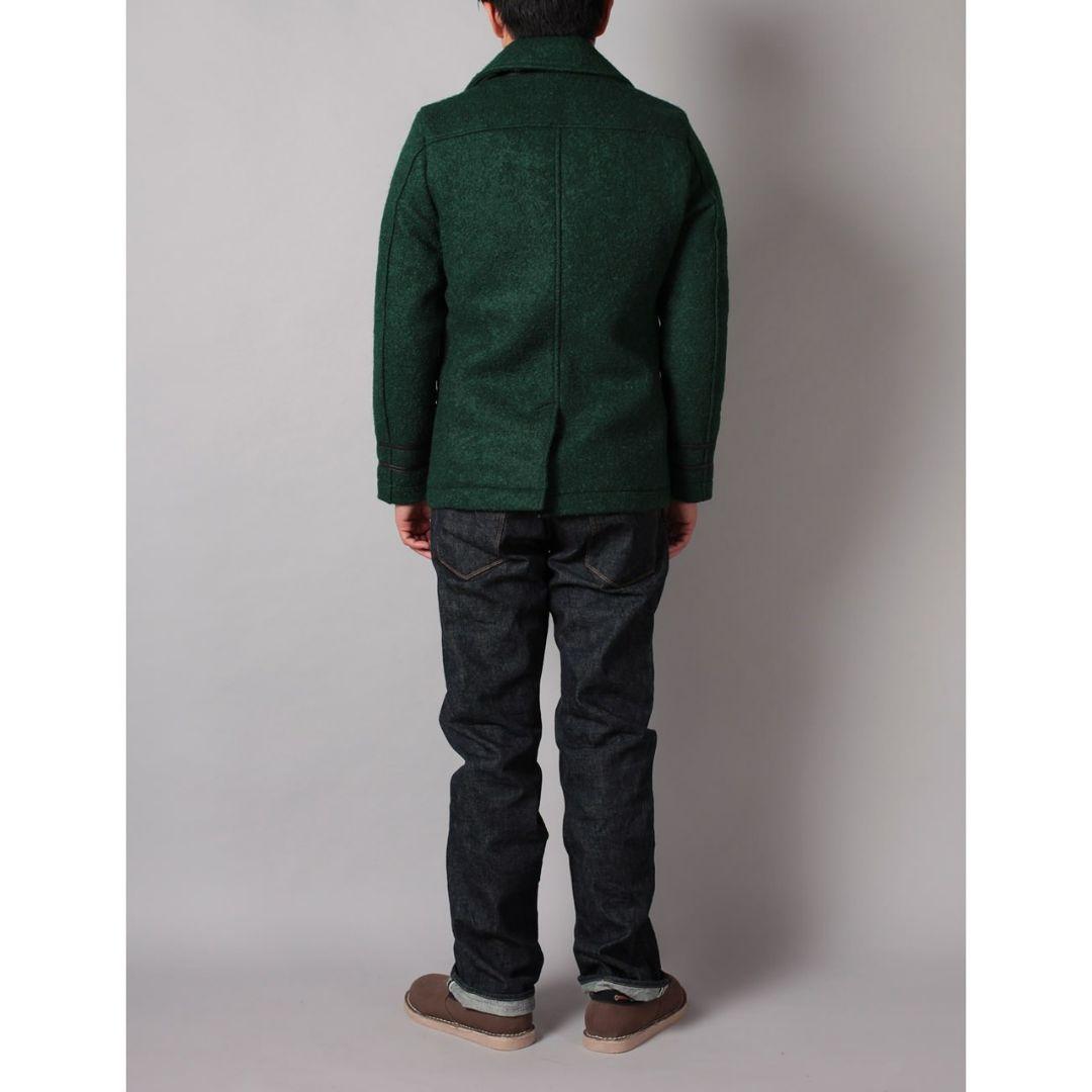 DELUXE デラックス GRIFFIN ブークレーウールPコート 牛革 M