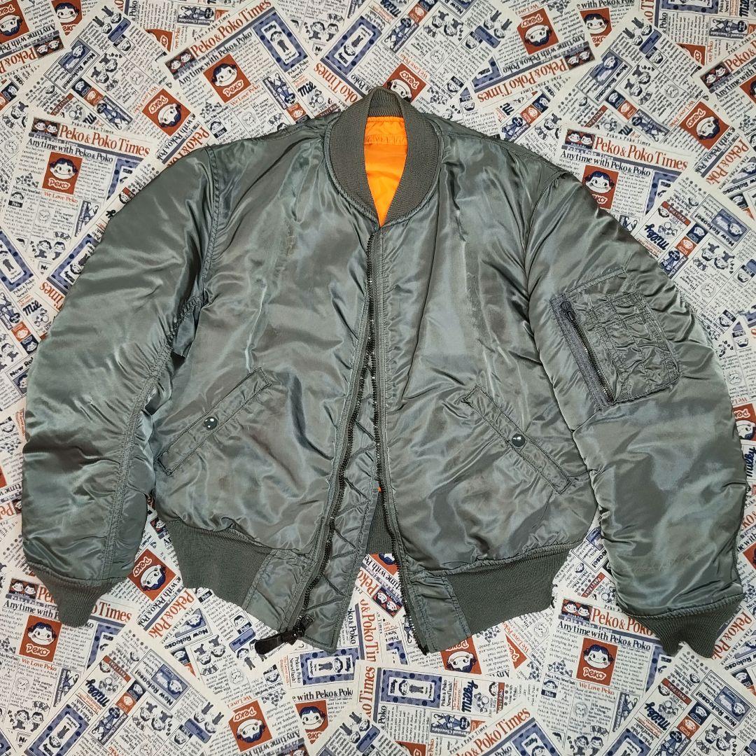 USA製 ALPHA アルファ 68年復刻 MA-1 フライトジャケット M