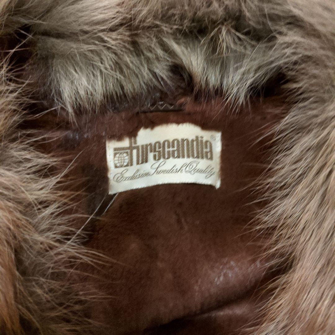 『サガファー』サガフォックスリアルファーライニングロングコートフリーサイズ北欧製