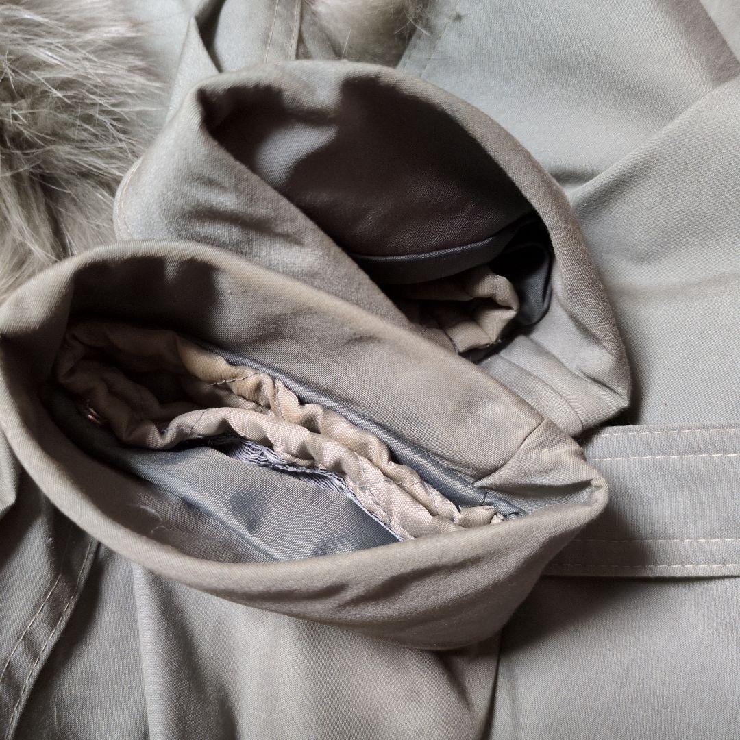 『サガファー』サガフォックスリアルファーライニングロングコートフリーサイズ北欧製