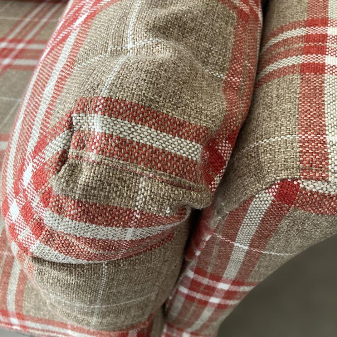 チェック柄 2人掛けソファ