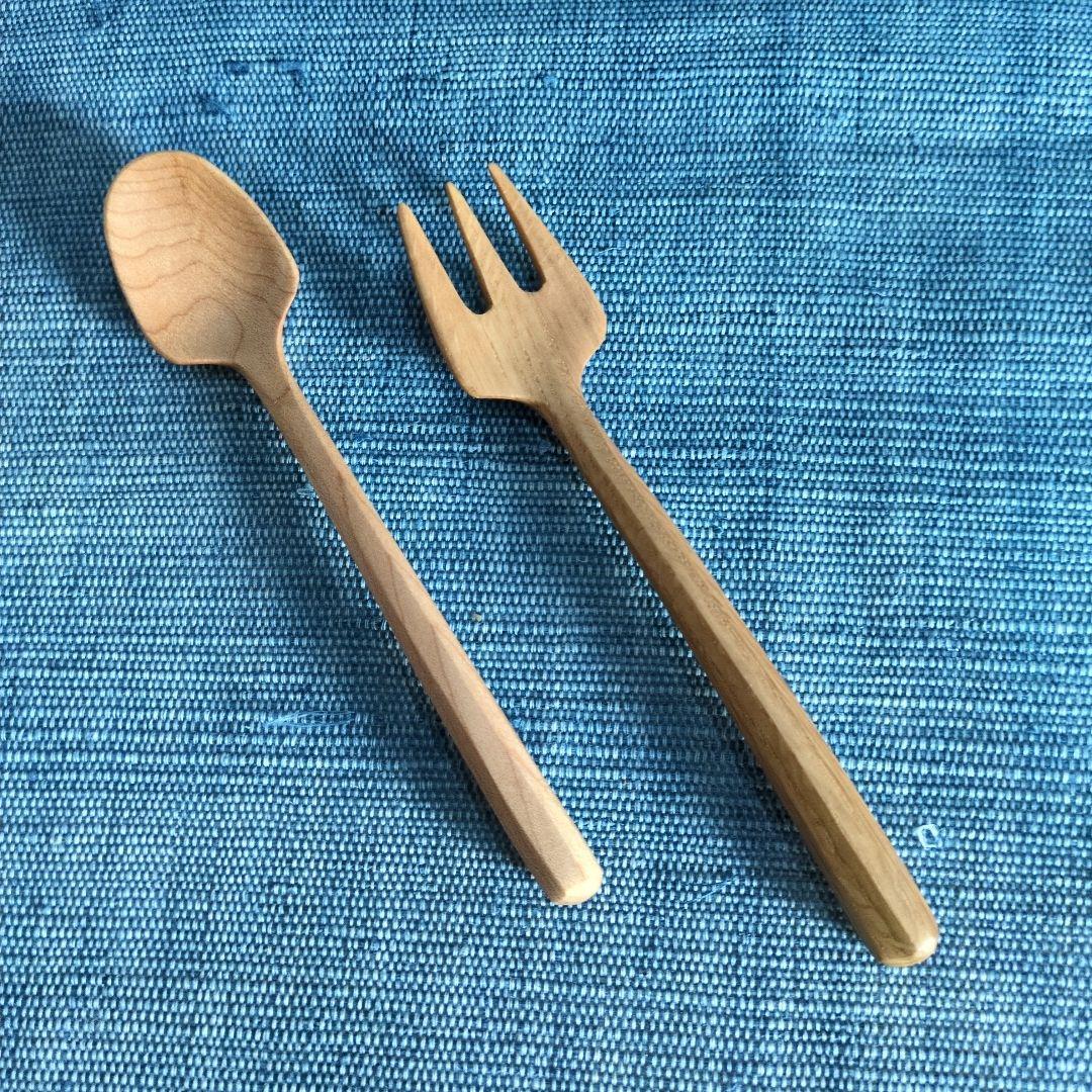rumiboo孤崎ゆうこさんの木のカトラリー ３セットとれんげ