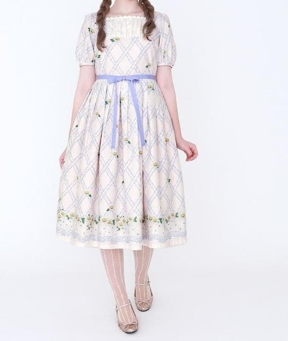 Emily Temple cute クロスレースマーガレット ワンピース