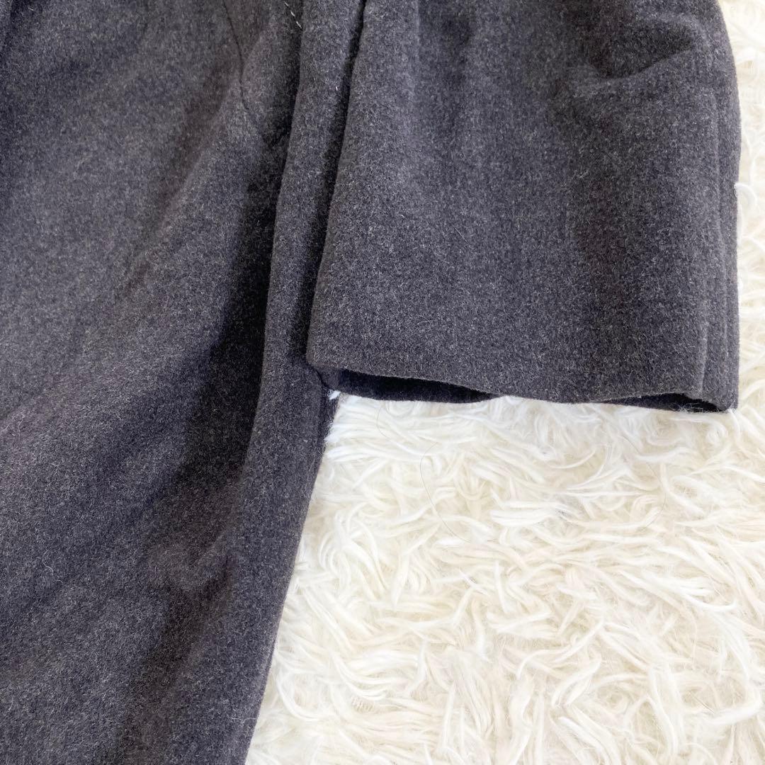 【極美品】デルバ ベルテッドコート マキシ リアルファー アンゴラ カシミア