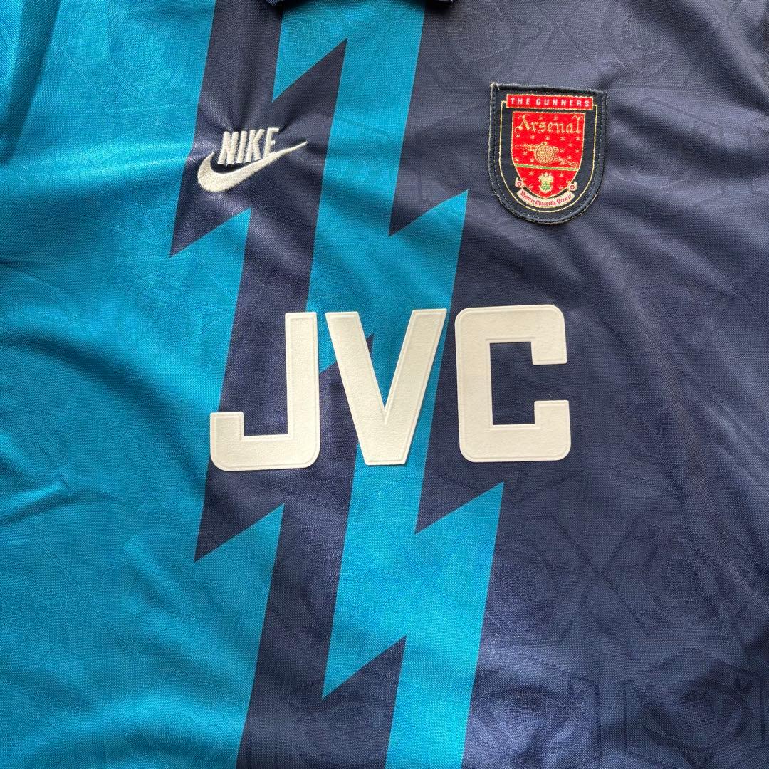 激レア 90s アーセナル アウェイユニフォーム ベルカンプ NIKE JVC