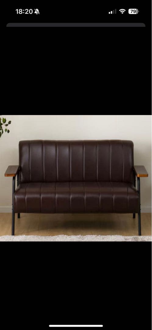 ダークブラウン ソファ 2人掛け