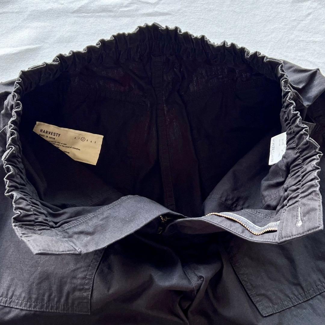 【美品】HARVESTY/CIRCUS FATIGUE PANTS/黒/2