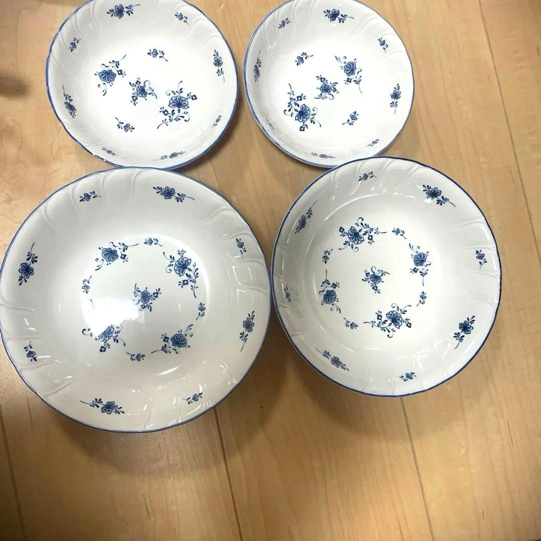 美品ノリタケ　青い花柄の皿 23枚まとめて売り1-3