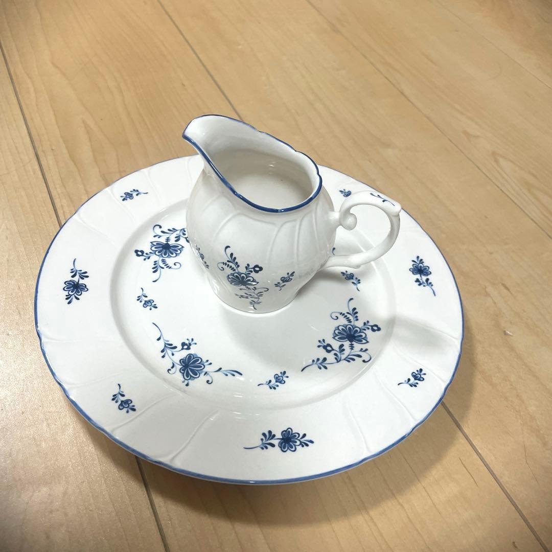 美品ノリタケ　青い花柄の皿 23枚まとめて売り1-3